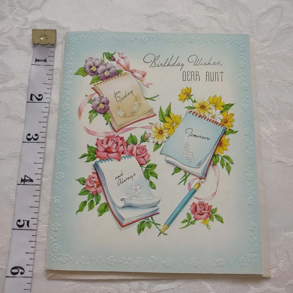 Vintage greeting birthday cards and envelopes